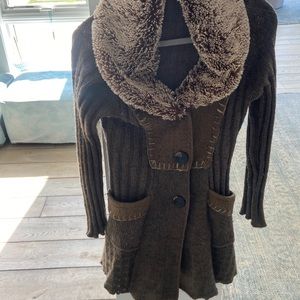 brown mystree cardigan